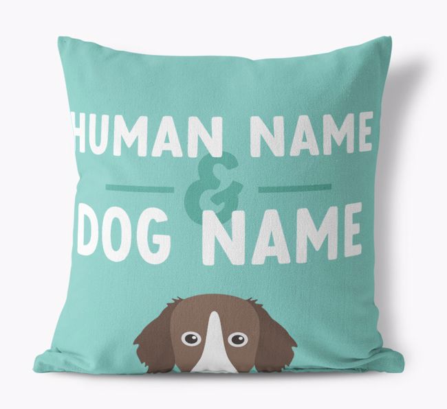 Human And Pet Name: Personalized {breedFullName} Canvas Pillow